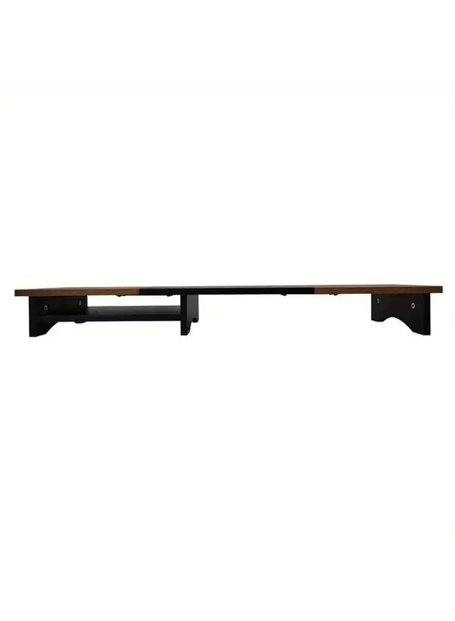 Wooden Dual Monitor Stand Riser for Home Office Computer Desk - Image 4